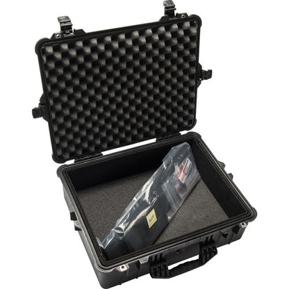 [CLEARANCE] Pelican 1600 Protector Case Unbreakable Airtight Watertight Hard Casing with Rubber Over-Molded Handle, Automatic Pressure Equalization Valve, IP67 Rating (with Foam / Dividers) (Black)