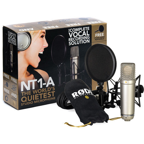 Rode NT1-A Large Diaphragm Condenser Microphone (Single)