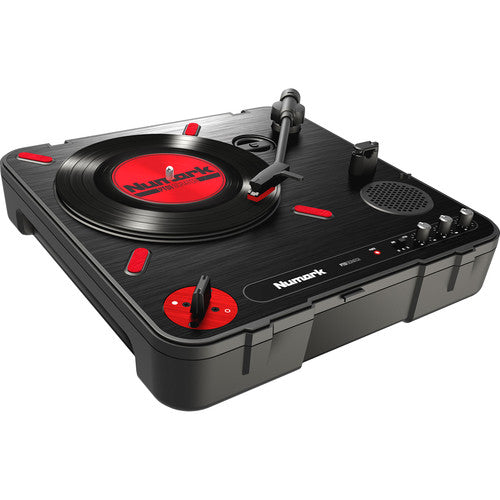 Numark PT01 Scratch Portable Turntable with Built-In DJ Scratch Switch, Speaker, & Carrying Handle