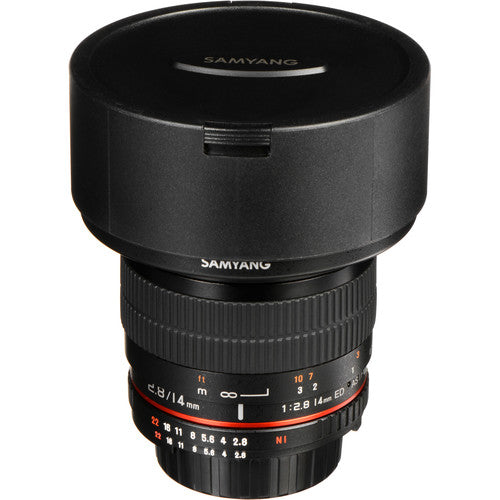Samyang Ultra Wide 14mm f/2.8 ED AS IF UMC Lens for Nikon F DSLR Camera SY14MAE-N