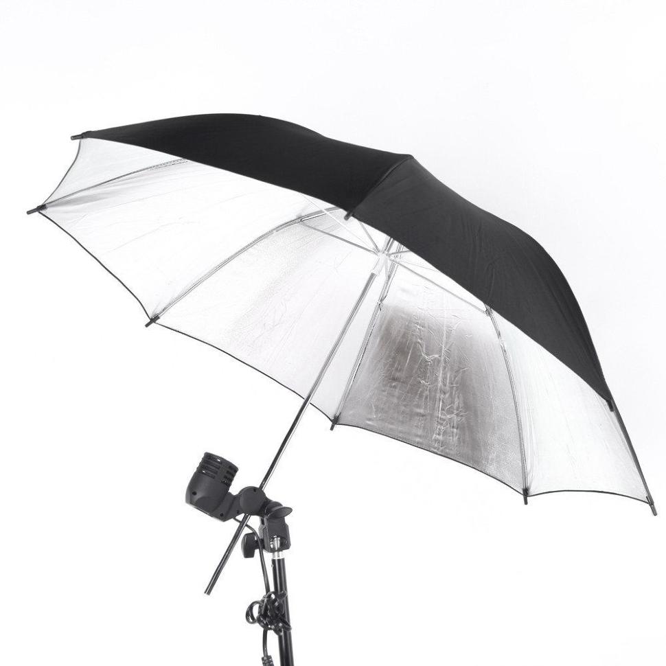 Godox UB-002 33 and 40-Inch Reflector Umbrella for lighting and Studio Equipment (BLACK SILVER)