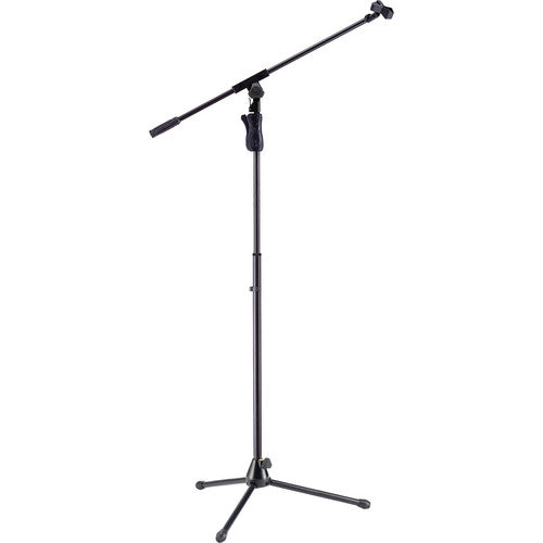 Hercules Tripod Boom Microphone Stand with Quick-N-EZ Height Adjustment, EZ Grip Mic Clip and Retainer (MS631B)