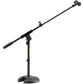 Hercules Low Profile H-Base Microphone Stand with Short Telescopic Boom and EZ Microphone Clip For Drum and Amplifiers (MS120B)