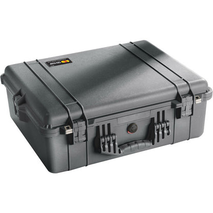 [CLEARANCE] Pelican 1600 Protector Case Unbreakable Airtight Watertight Hard Casing with Rubber Over-Molded Handle, Automatic Pressure Equalization Valve, IP67 Rating (with Foam / Dividers) (Black)