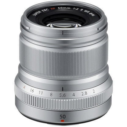 Fujifilm Fujinon XF 50mm f/2 R WR X-Mount Mirrorless Camera Lens (Silver)