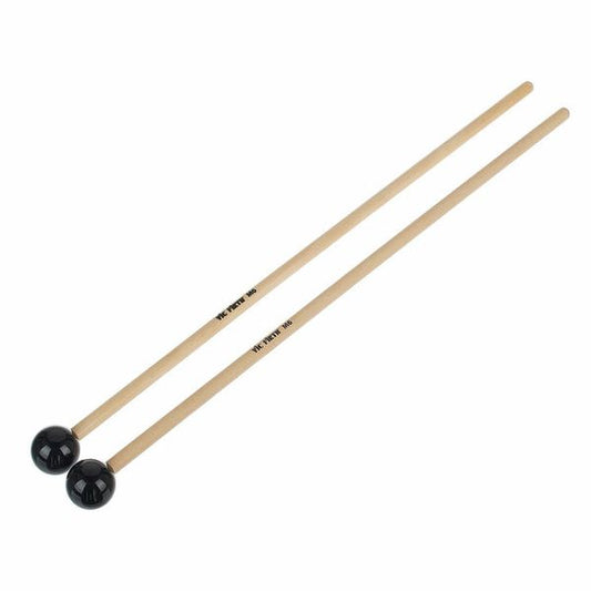 Vic Firth M6 American Custom Hard Orchestral Phenolic Percussion Keyboard Mallets for Xylophone and Bells (Black)