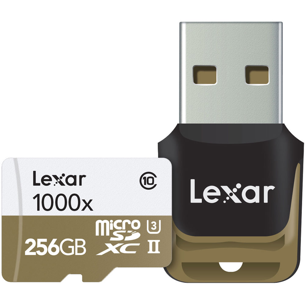 Lexar Professional 256GB 1000x microSDXC UHS-II Memory Card with USB 3.0 Card Reader