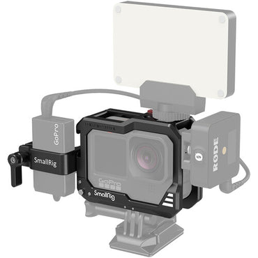 [CLEARANCE] SmallRig 3088 Lightweight Formfitting Cage with 1/4"-20 Threads, Two Shoe Mounts for GoPro HERO9 Vlog Kit, Black