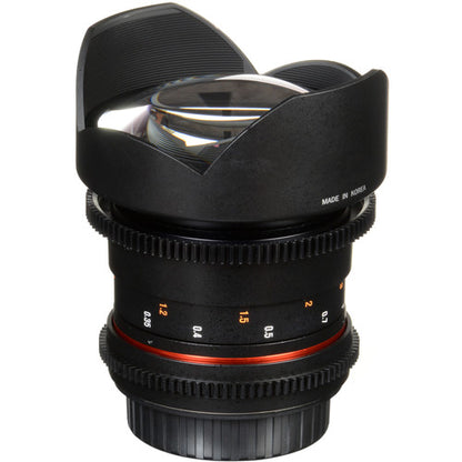 [CLEARANCE] Samyang Manual Focus 14mm T3.1 VDSLR II Cine Lens Suitable for Canon EF DSLR Camera SYDS14M-C