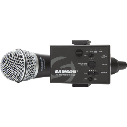 [CLEARANCE] Samson Go Mic Mobile Handheld Wireless System with Q8 Professional Dynamic Microphone for Android, iOS Devices
