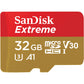 Sandisk Extreme Micro SD Card 32GB UHS-I SDHC Class 10 w/aAdapter 100mb SDSQXAF-032G V30 A1