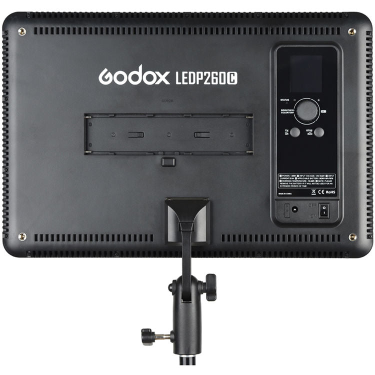 Godox LEDP260C CRI95+ TLCI94+ 30W Ultra-Thin Lightweight Adjustable LED Video Light, 3300K-5600K Continuous Lighting Panel with RC-A5 Remote Control