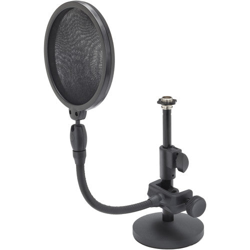 Samson MDPSO5 Lightweight Desktop Microphone Stand and Pop Filter with C-Clamp Mount