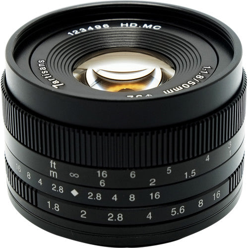 7Artisans Photoelectric 50mm f/1.8 APS-C Manual Prime Lens (E-Mount) for Sony Mirrorless Cameras with Bokeh Effect (BLACK)