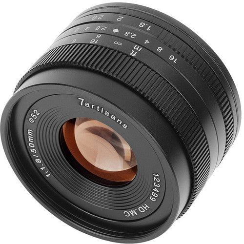 7Artisans Photoelectric 50mm f1.8 APS-C Manual Prime Lens for Canon M Mount Mirrorless Cameras with Bokeh Effect (BLACK)