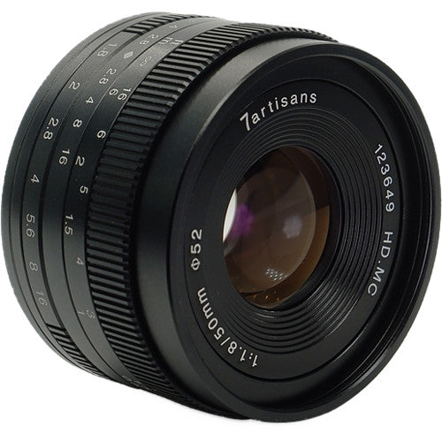 7Artisans Photoelectric 50mm f1.8 APS-C Manual Prime Lens for Canon M Mount Mirrorless Cameras with Bokeh Effect (BLACK)