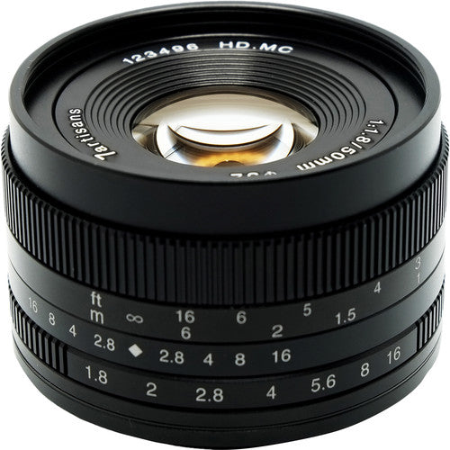 7Artisans Photoelectric 50mm f1.8 APS-C Manual Prime Lens for Canon M Mount Mirrorless Cameras with Bokeh Effect (BLACK)