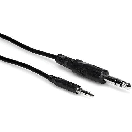 Hosa Technology CMS-110 Stereo Mini Male to Stereo 1/4 Male Cable - 10'