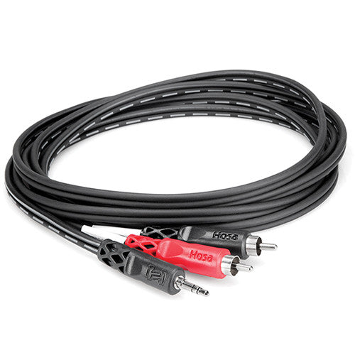 Hosa Technology CMR-206 Stereo Mini Male to 2 RCA Male Y-Cable (6')