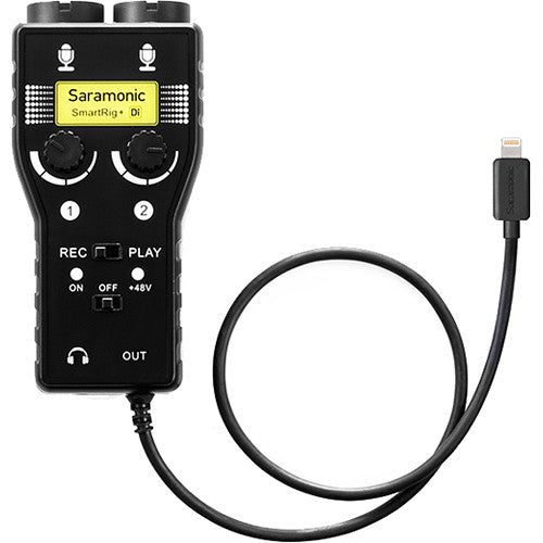 Saramonic SmartRig II XLR Mic & 1/4" Guitar Adapter with Phantom Power Preamp for Smartphones