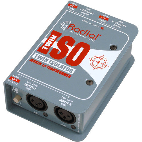 Radial Engineering Twin-ISO- Two Channel Balanced Line Isolator with Jensen Transformers