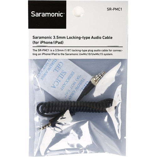 Saramonic SR-PMC1 3.5mm Threaded TRS Male to TRRS Male Audio Patch Cable Adapter for Smartphones