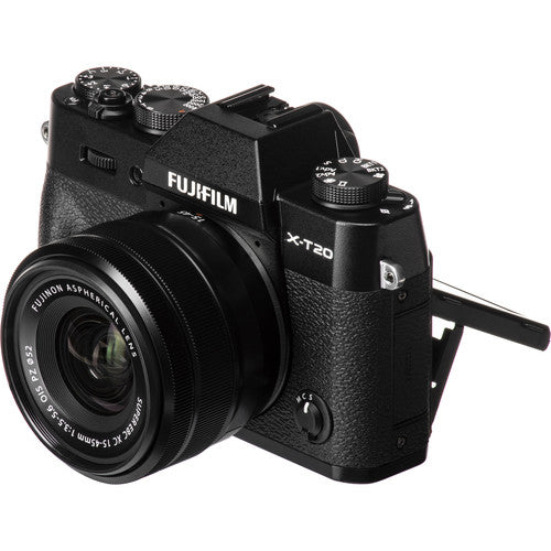 FUJIFILM X-T20 Mirrorless Digital Camera with XC 15-45mm Lens (Black)