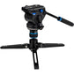 Benro MCT38AF Monopod with Flip Locks, 3-Leg Base, and S4 Video Head
