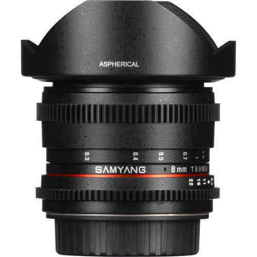 Samyang 8mm T3.8 UMC Fisheye CS II Lens for Canon EF Mount DSLR Camera SYHD8MV-C