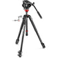 Manfrotto 500 Fluid Video Head with 190X Video Aluminum Tripod & Leveling Column Kit for DSLR Cameras