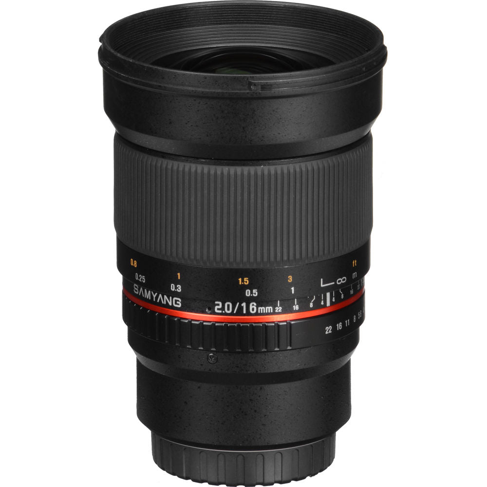 Samyang 16mm f/2.0 ED AS UMC CS Wide Angle Prime Lens for Fujifilm X Mount SY16M-FX