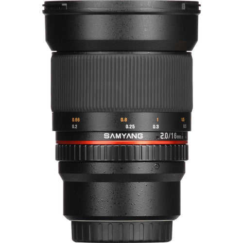 Samyang 16mm f/2.0 ED AS UMC CS Wide Angle Prime Lens for Fujifilm X Mount SY16M-FX