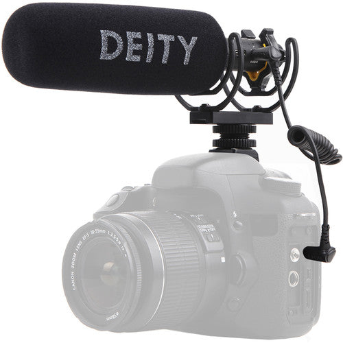Deity V-Mic D3 Pro Universal Super-Cardioid Condenser Camera-Mount Rechargeable Shotgun Microphone with Rycote Lyre Shoe Shockmount and 3.5mm TRRS Coiled Cable