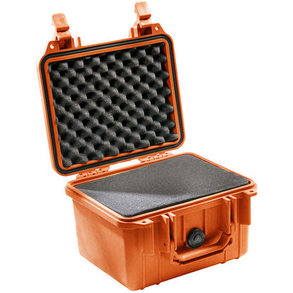 Pelican 1300 Protector Case Watertight, Dustproof Hard Casing with Automatic Purge Valve, IP67 Rating (With 4-Piece Set Foam) (Orange)