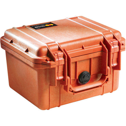 Pelican 1300 Protector Case Watertight, Dustproof Hard Casing with Automatic Purge Valve, IP67 Rating (With 4-Piece Set Foam) (Orange)