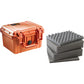 Pelican 1300 Protector Case Watertight, Dustproof Hard Casing with Automatic Purge Valve, IP67 Rating (With 4-Piece Set Foam) (Orange)