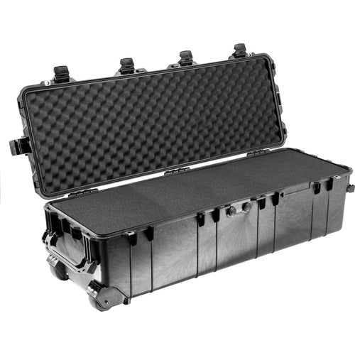 Pelican 1740 Long Protector Case Watertight Dustproof Hard Casing with Wheels and Automatic Purge Valve IP67 Rating (with Foam) (Black)
