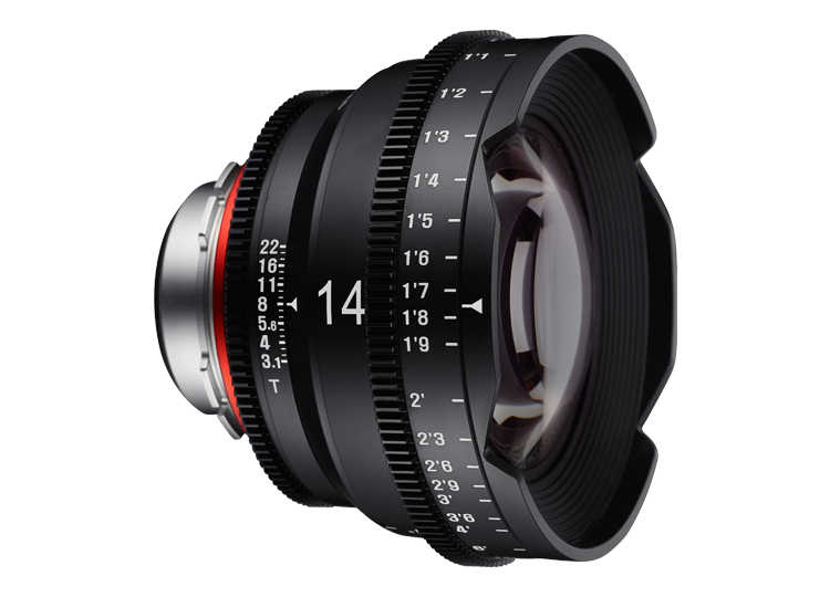 Samyang Xeen 14mm T3.1 Ultra Wide Angle Cine Lens (EF Mount) For Canon DSLR Cameras for Professional Cinema Videography