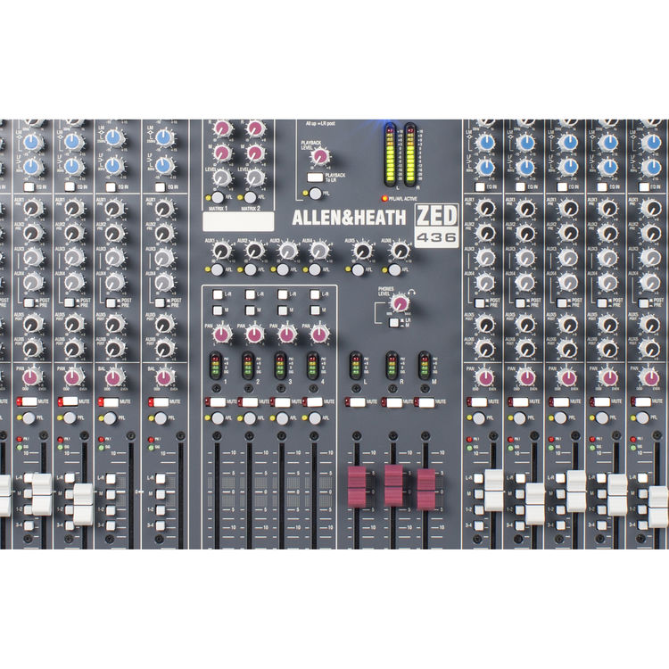 Allen & Heath ZED-436 36-Channel 4-Bus Analog Mixer with USB