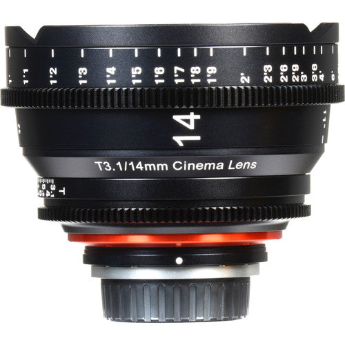 Samyang Xeen 14mm T3.1 Ultra Wide Angle Cine Lens (EF Mount) For Canon DSLR Cameras for Professional Cinema Videography