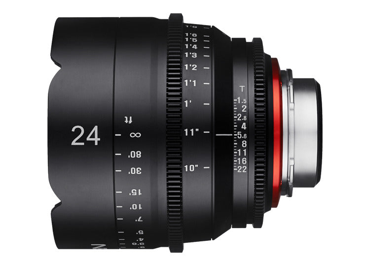 Samyang Xeen 24mm T1.5 Cine Lens (PL Mount) For Arri Camera Wide Angle Manual Focus Lens for Professional Cinema Videography