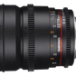Samyang 16mm T2.2 Wide Angle Manual Focus VDSLR II Cine Lens (E Mount) For Sony Mirrorless Cameras for Professional Cinema Videography