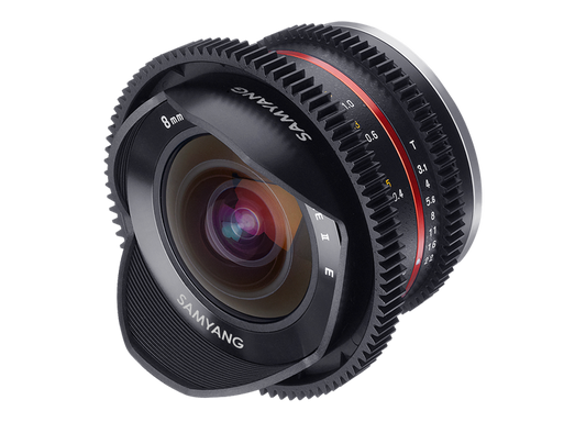 Samyang 8mm T3.1 Manual Focus Cine UMC Fisheye II Lens (E-Mount) For Sony Mirrorless Cameras for Professional Videography Filmmaking and Photography