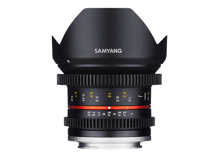 Samyang 12mm T2.2 Manual Focus Wide Angle Cine Lens (E-Mount) For Sony Mirrorless Cameras for Professional Cinema Videography and Filmmaking