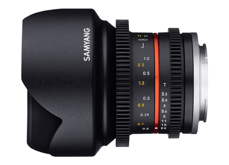 Samyang 12mm T2.2 Manual Focus Cine Lens (MFT Mount) For Four Thirds M43 Mirrorless Camera For Professional Videography Filmmaking and Photography