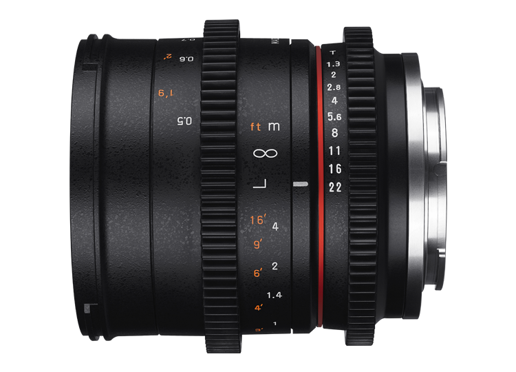Samyang 50mm T1.3 Manual Focus Compact High-Speed Cine Lens (E-Mount) For Sony Mirrorless Cameras for Professional Cinema Videography and Filmmaking
