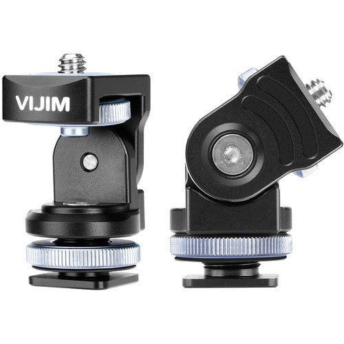 VIJIM by Ulanzi VK-2 Aluminum 360 Degree Ball Head Camera Cold Shoe Mount Bracket Holder 1/4 Screw for Lights Microphone