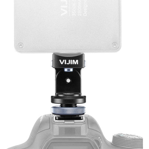 VIJIM by Ulanzi VK-2 Aluminum 360 Degree Ball Head Camera Cold Shoe Mount Bracket Holder 1/4 Screw for Lights Microphone