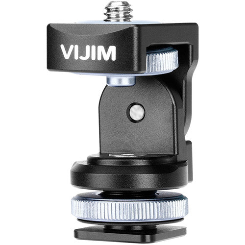VIJIM by Ulanzi VK-2 Aluminum 360 Degree Ball Head Camera Cold Shoe Mount Bracket Holder 1/4 Screw for Lights Microphone