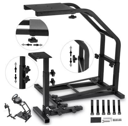 ArgoX Racing Game Stand with Adjustable Bracket (Wheel & Pedals NOT Included) for Logitech G27 G29 G25 Gaming Steering Holder Car Simulator
